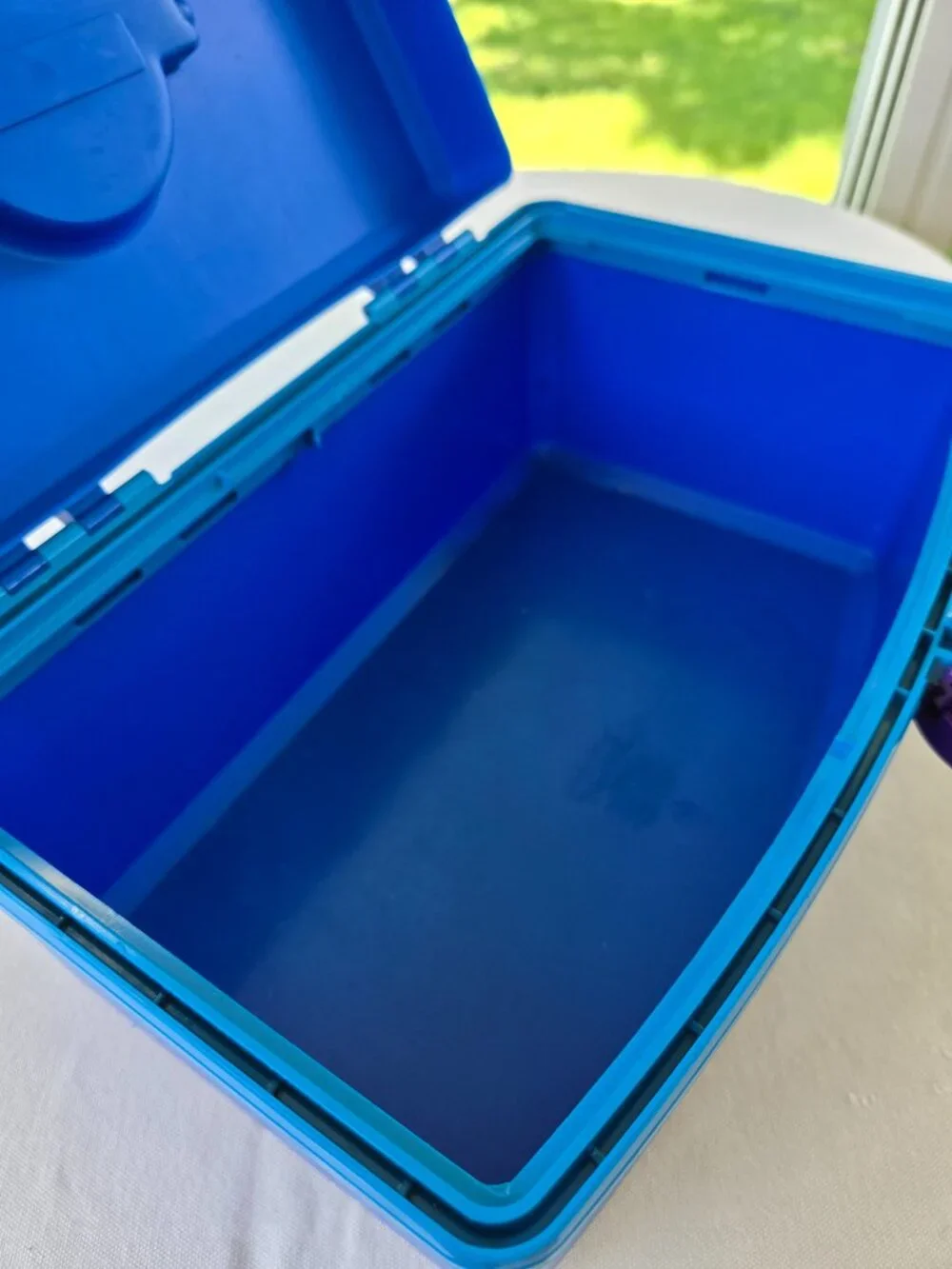 Vintage Caboodles Cosmetic Carry Case Organizer 2770 Blue and Purple
